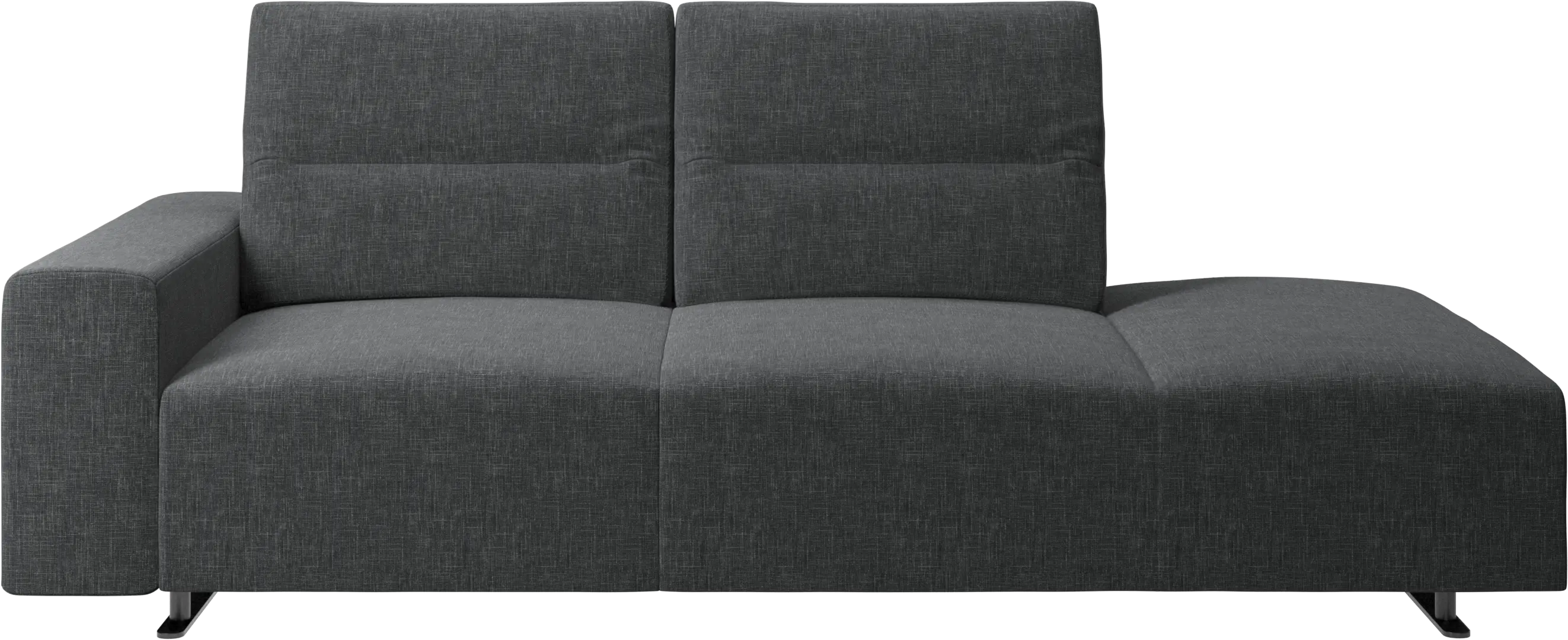 Hampton sofa with adjustable back and lounging unit right side